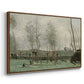 Washerwomen in a Willow Grove, c. 1871 - Floater Framed Canvas Print