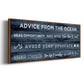 Navy Ocean - Floater Framed Canvas Print