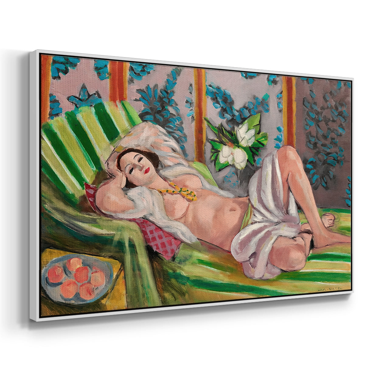 Odalisque Couchée Aux Magnolias, c. 1923 - Floater Framed Canvas Print
