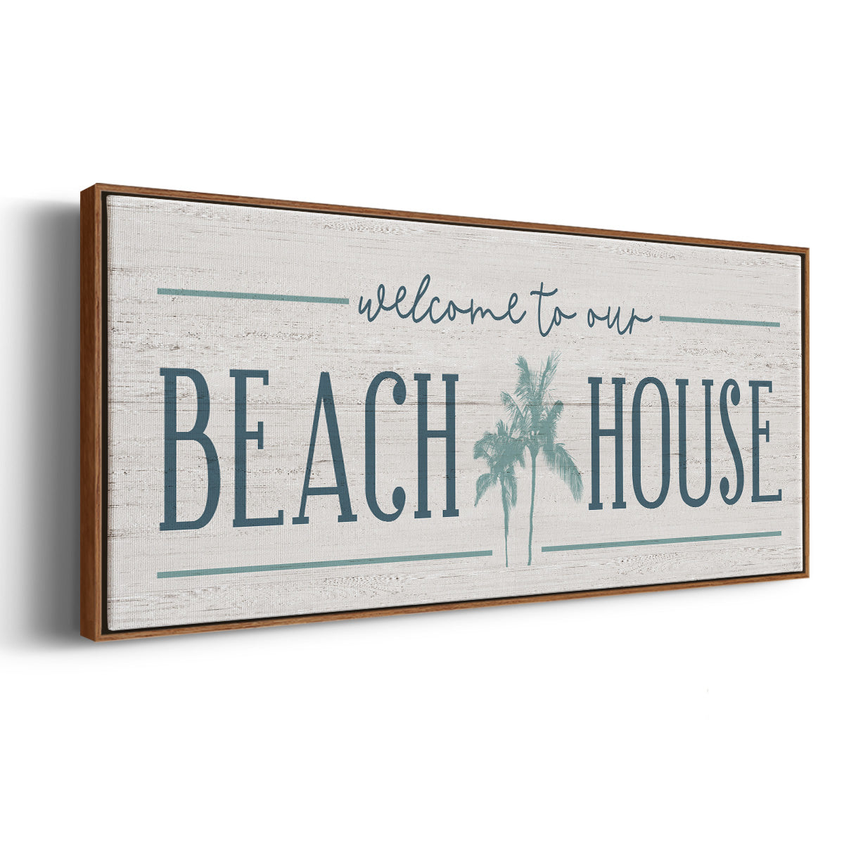 Our Beach House - Floater Framed Canvas Print