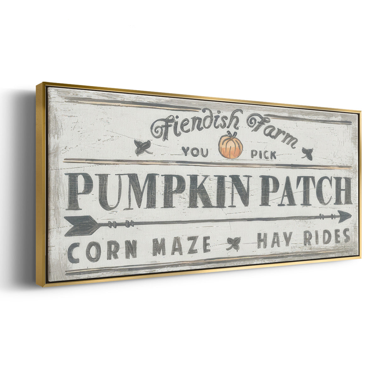 Pumpkin Patch II - Floater Framed Canvas Print