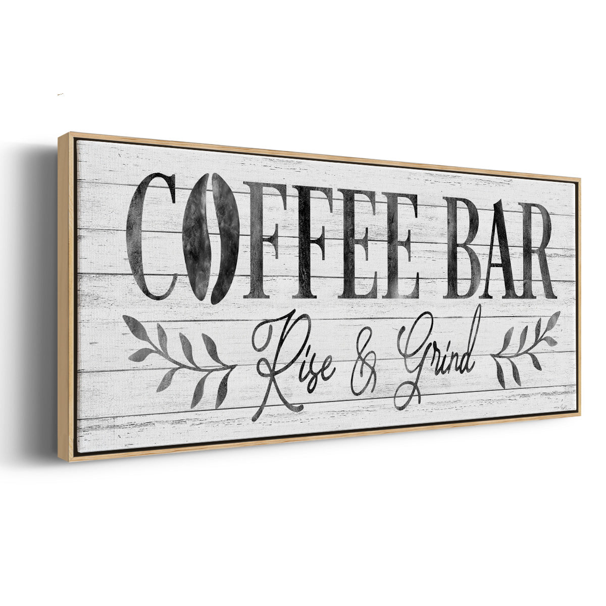 Coffee Bar - Floater Framed Canvas Print