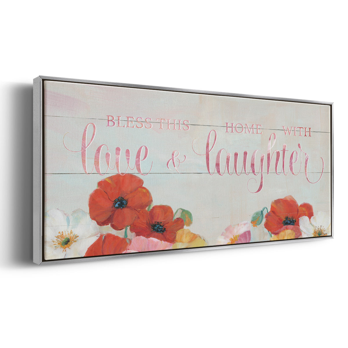 Bless this Home - Floater Framed Canvas Print