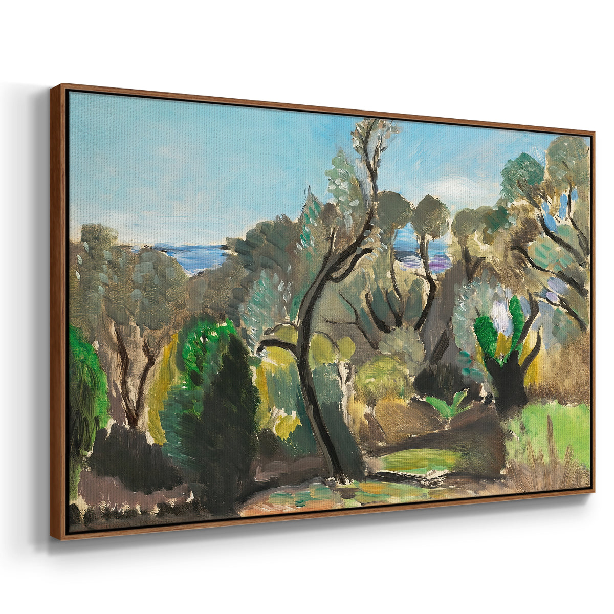 Landscape near Nice, c. 1918 - Floater Framed Canvas Print