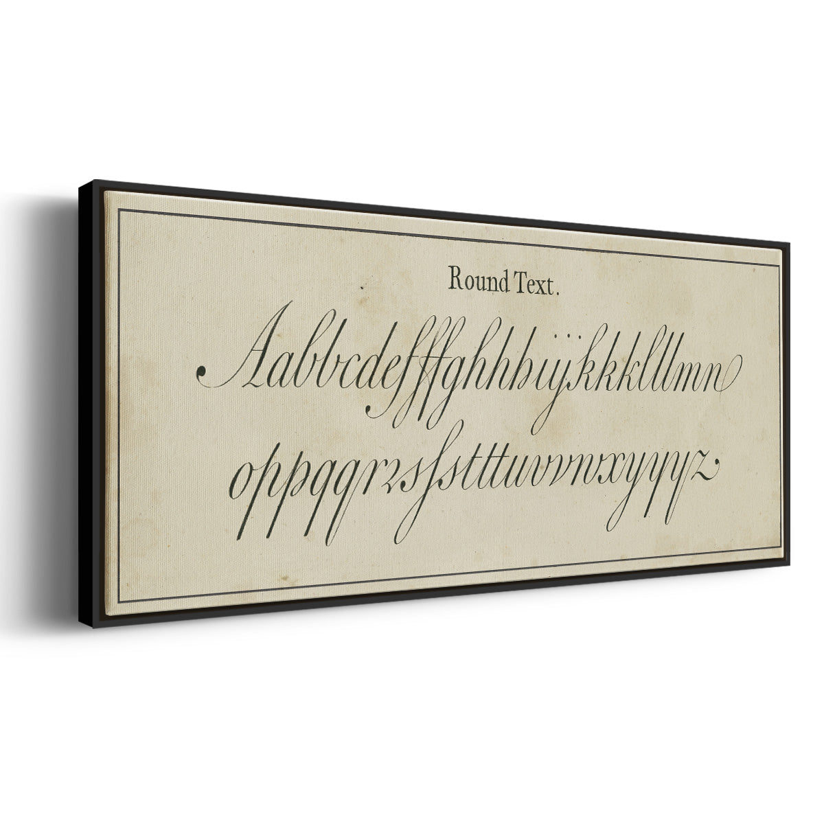 Manuscript Sampler II - Floater Framed Canvas Print