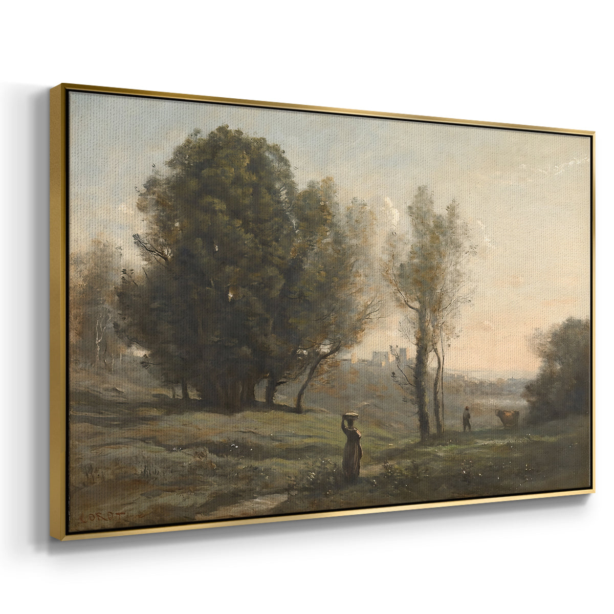 Landscape (Souvenir of les landes), c. 1872 - Floater Framed Canvas Print