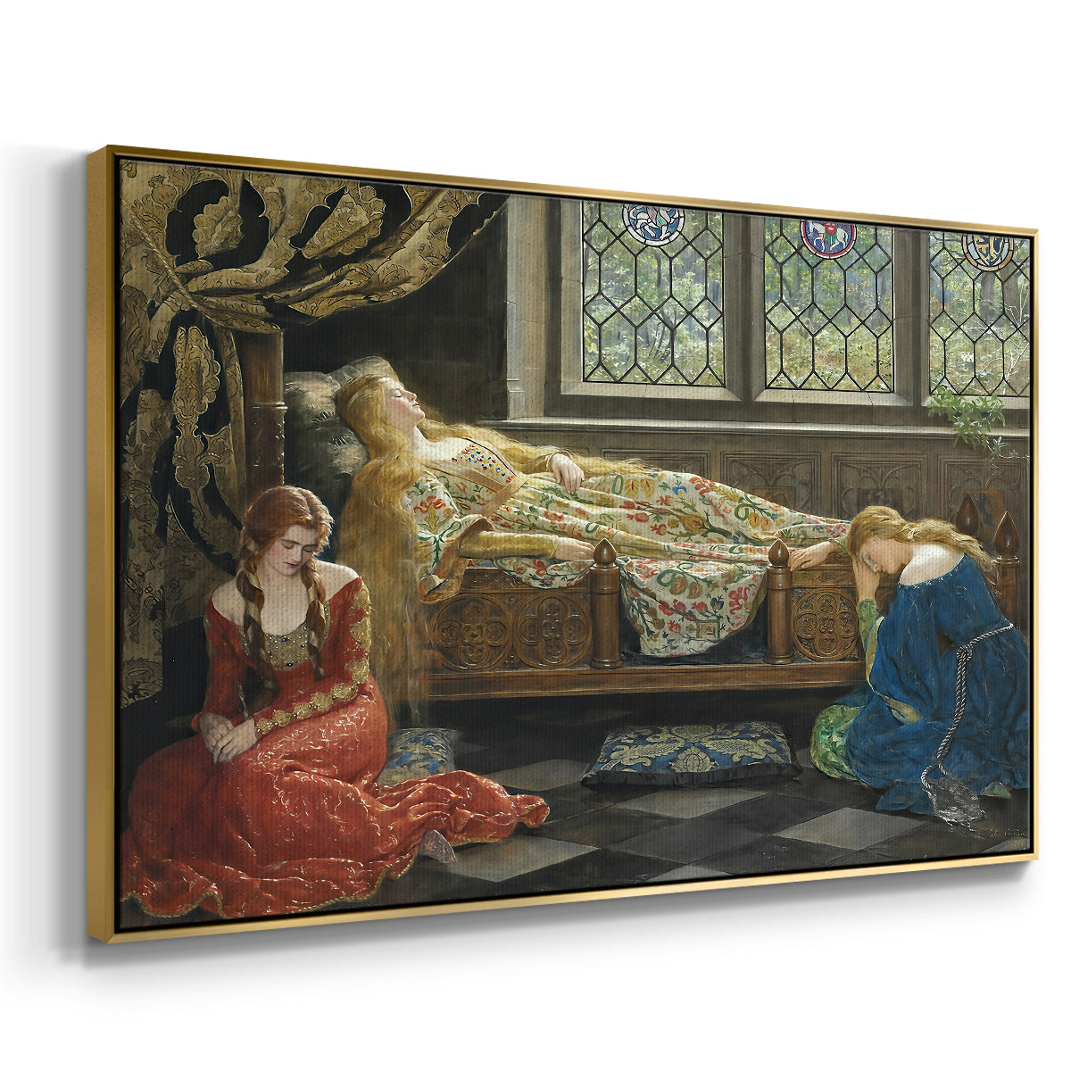 The Sleeping Beauty, 1921 - Floater Framed Canvas Print