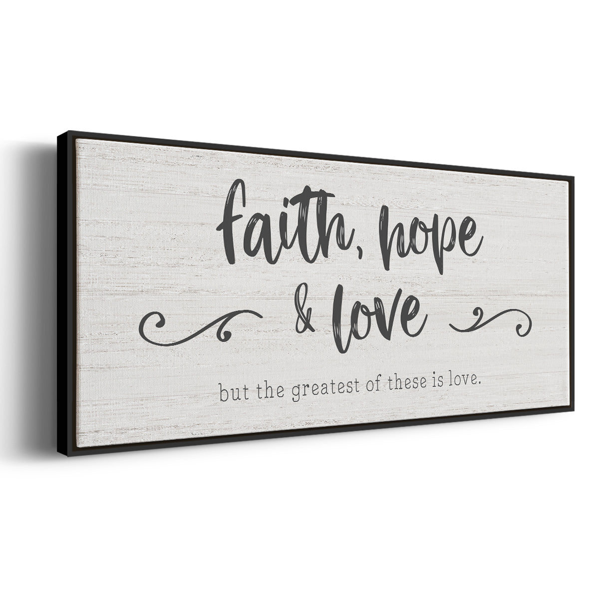 Greatest is Love - Floater Framed Canvas Print