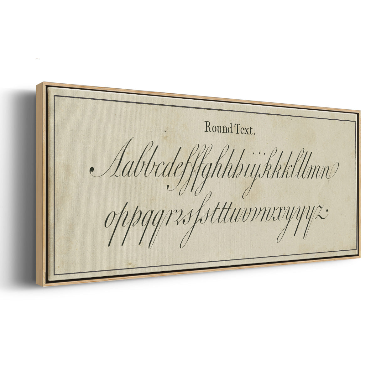 Manuscript Sampler II - Floater Framed Canvas Print