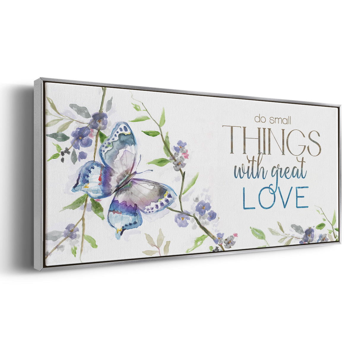 Small Things, Great Love - Floater Framed Canvas Print