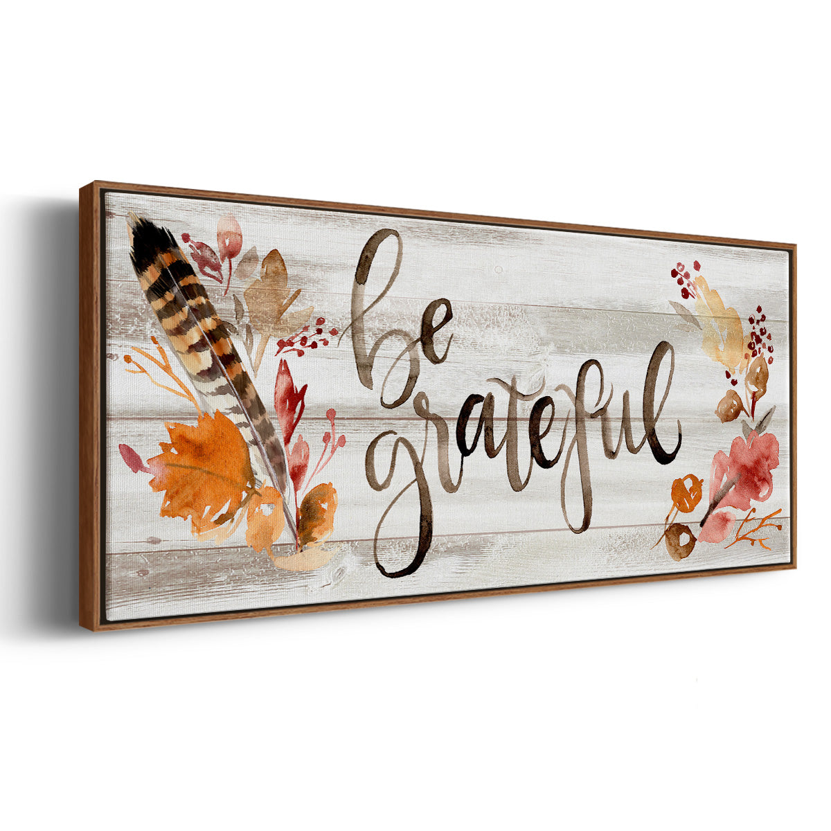 Grateful  - Floater Framed Canvas Print
