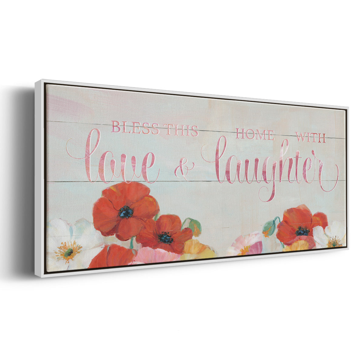 Bless this Home - Floater Framed Canvas Print