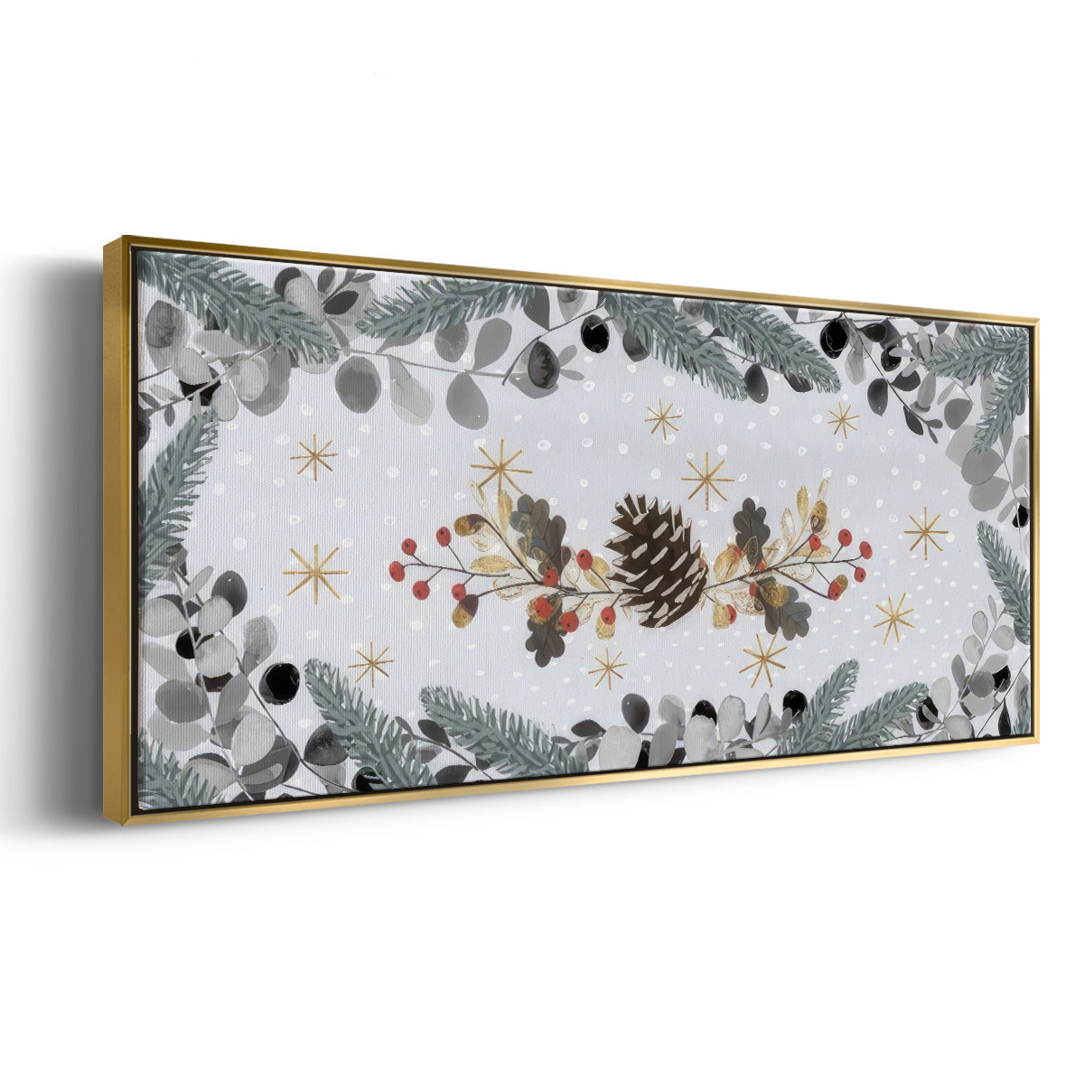Cozy Christmas Collection D - Floater Framed Canvas Print