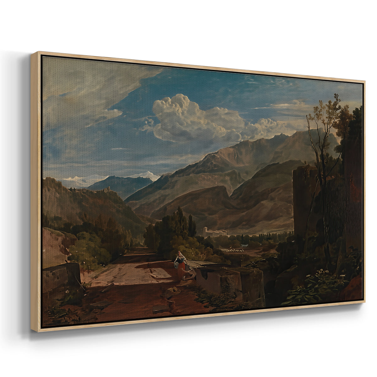 Bonneville, Savoy, 1803 - Floater Framed Canvas Print