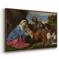 The Holy Family with a Shepherd, c. 1510 - Floater Framed Canvas Print