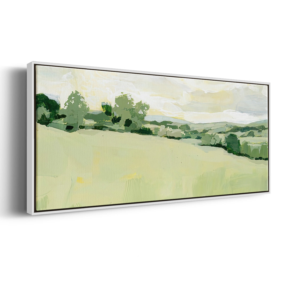Pearly Pasture I - Floater Framed Canvas Print