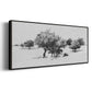 Treeline Sketch II - Floater Framed Canvas Print