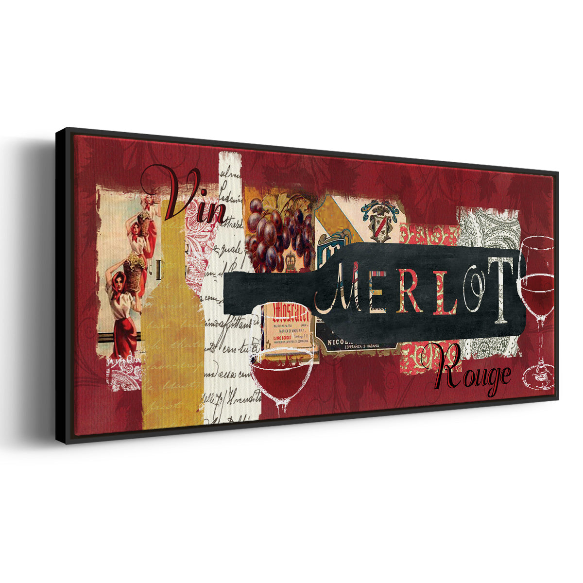 Merlot - Floater Framed Canvas Print