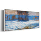 The Seine at Bennecourt in Winter, 1893 - Floater Framed Canvas Print