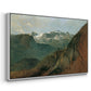 The Dachstein from the Plassen near Hallstatt, 1827 - Floater Framed Canvas Print