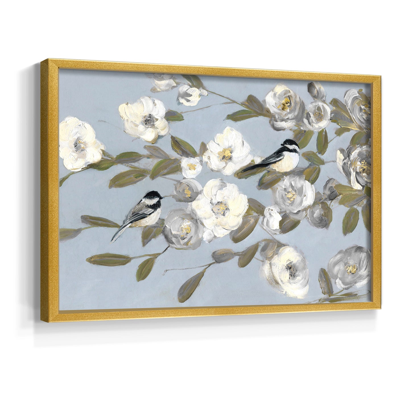 44431,birds,flowers,artwork,home decor,blue background,frame,painting,nature,modern design,interior decoration,blooming,soft hues,decorative piece,wall art,tranquility,flora,fauna,spring theme,artist,creative expression,composition,lifestyle,gift idea,elegance,aesthetics,colorful,garden,charm,relaxation,beauty,light,pastel,harmony,visual art,nature-inspired,chic,floral design,birds perched,serenity,Re-stickable,Plants & Flowers