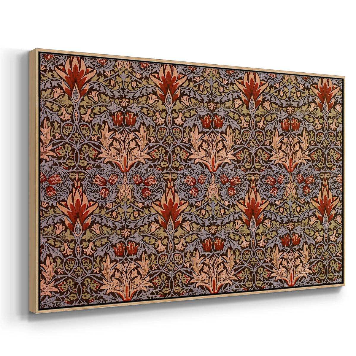 Snakeshead - Red/Cumin, c. 1876 - Floater Framed Canvas Print