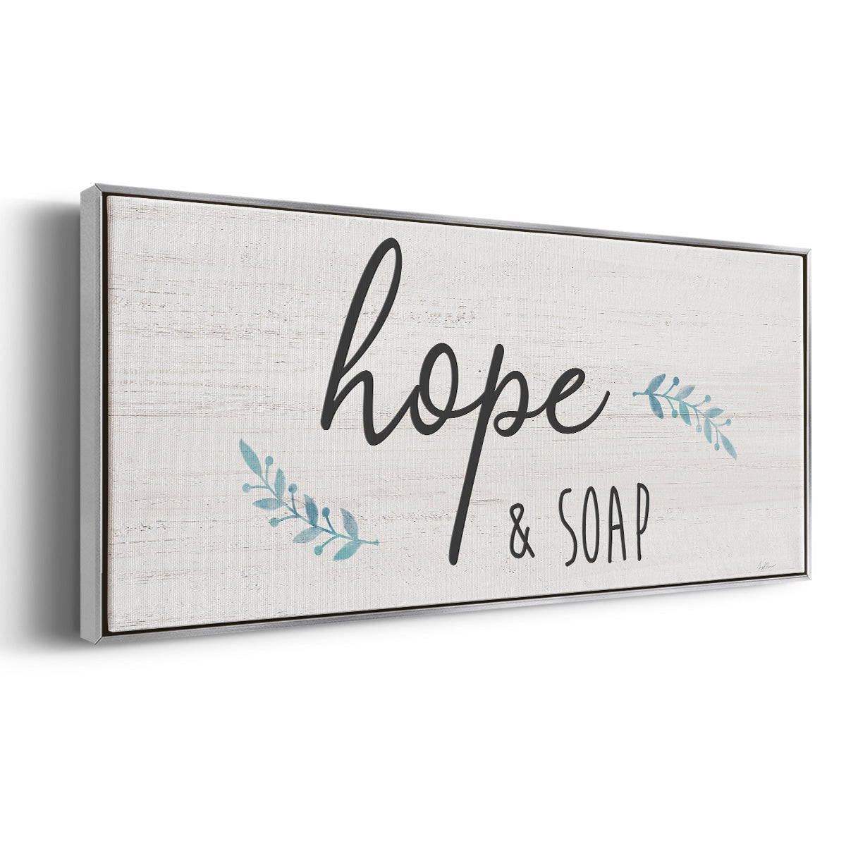 Hope & Soap - Floater Framed Canvas Print