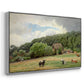 Farm with Grazing Cows (Bondegård med beitende kuer), 1892 - Floater Framed Canvas Print