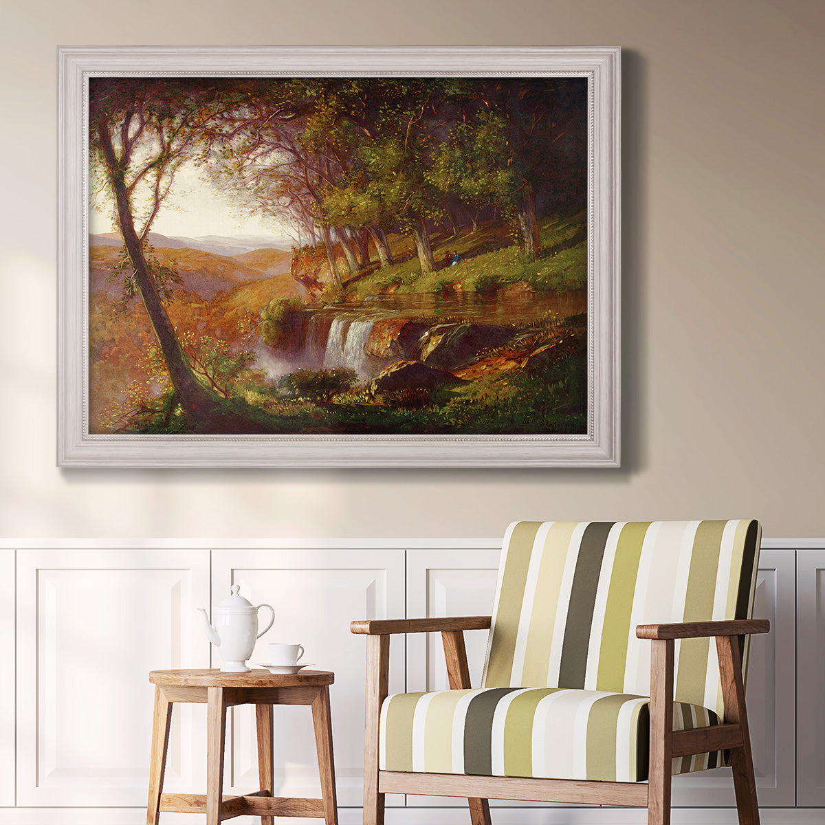 Falling Spring - Ornate Framed Canvas Print