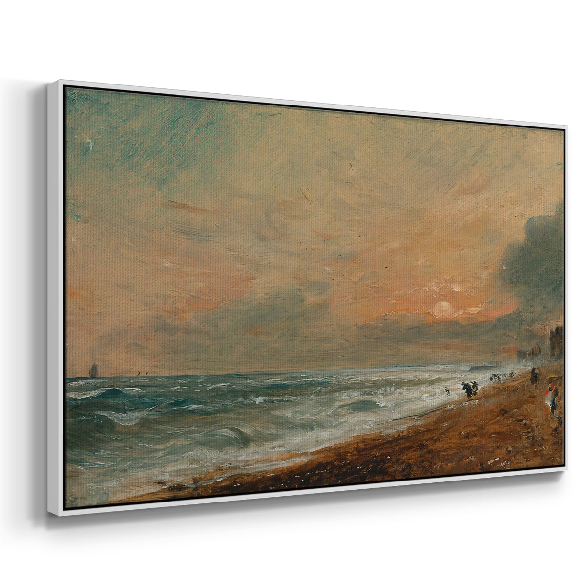 Hove Beach, c. 1824-1826 - Floater Framed Canvas Print