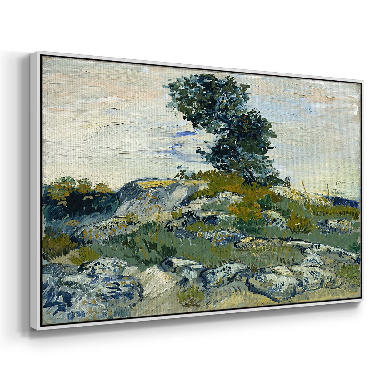 The Rocks, 1888 - Floater Framed Canvas Print