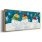 Merry Snowmen - Floater Framed Canvas Print