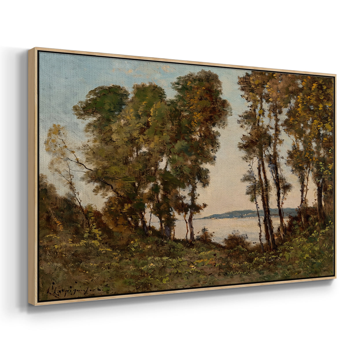 The Banks of the Allier, 1894 - Floater Framed Canvas Print