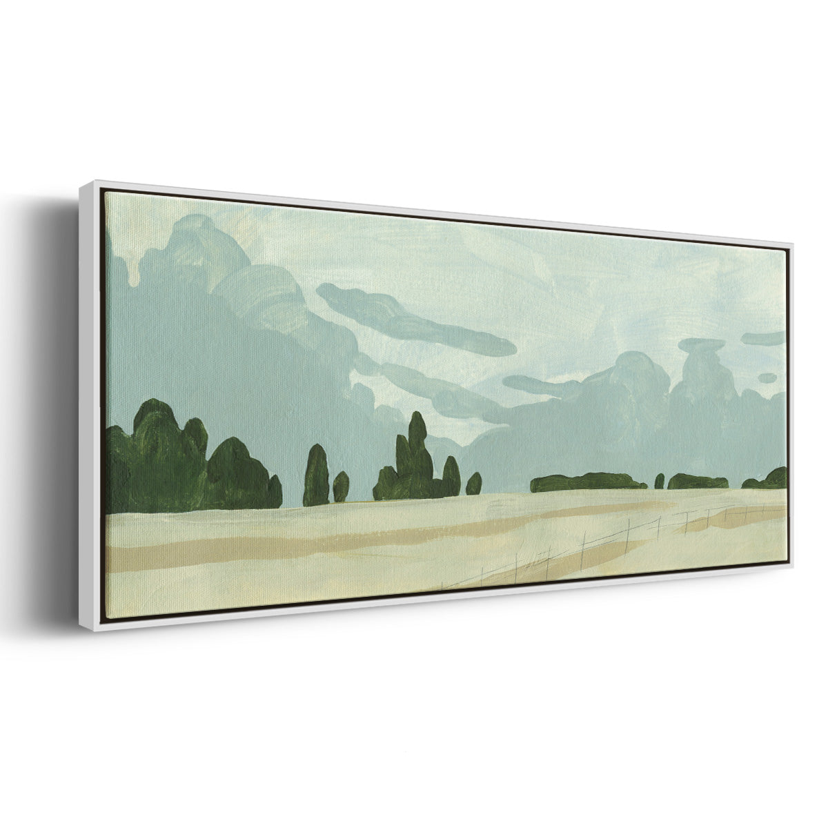 Farmland Study I - Floater Framed Canvas Print