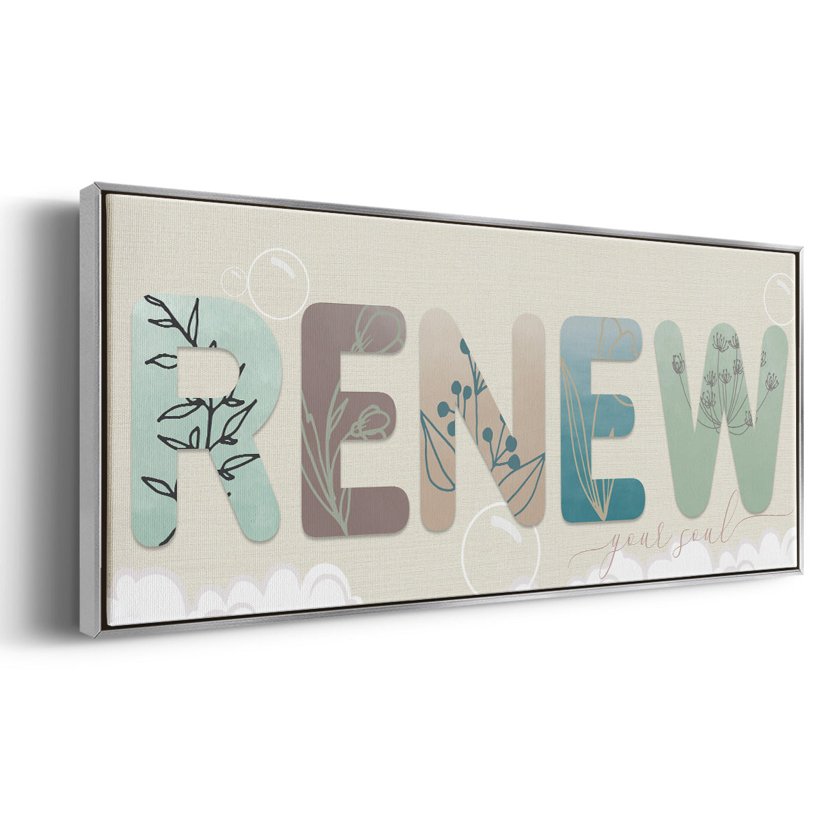 Renew Your Soul - Floater Framed Canvas Print