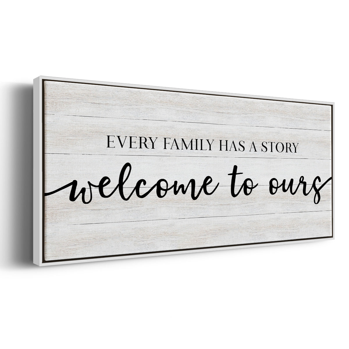 Family Story - Floater Framed Canvas Print