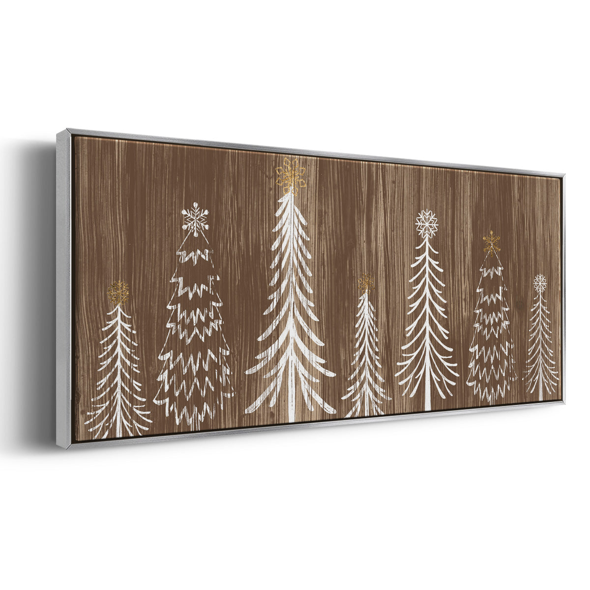 Barnwood Wonderland Collection D - Floater Framed Canvas Print