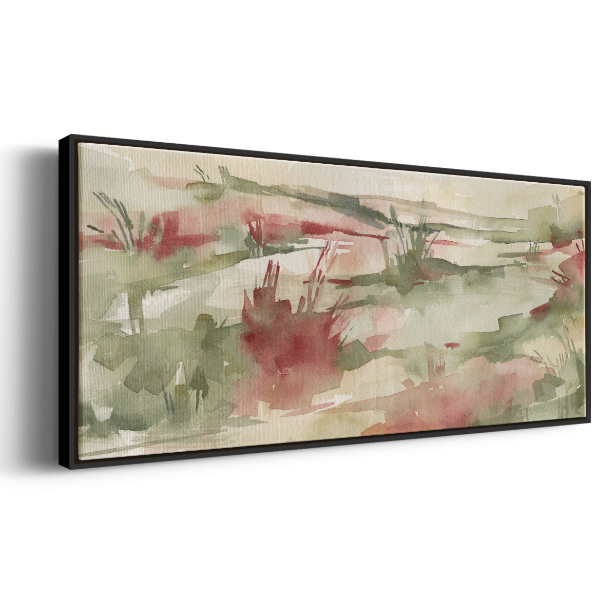 Rust Grasslands II - Floater Framed Canvas Print