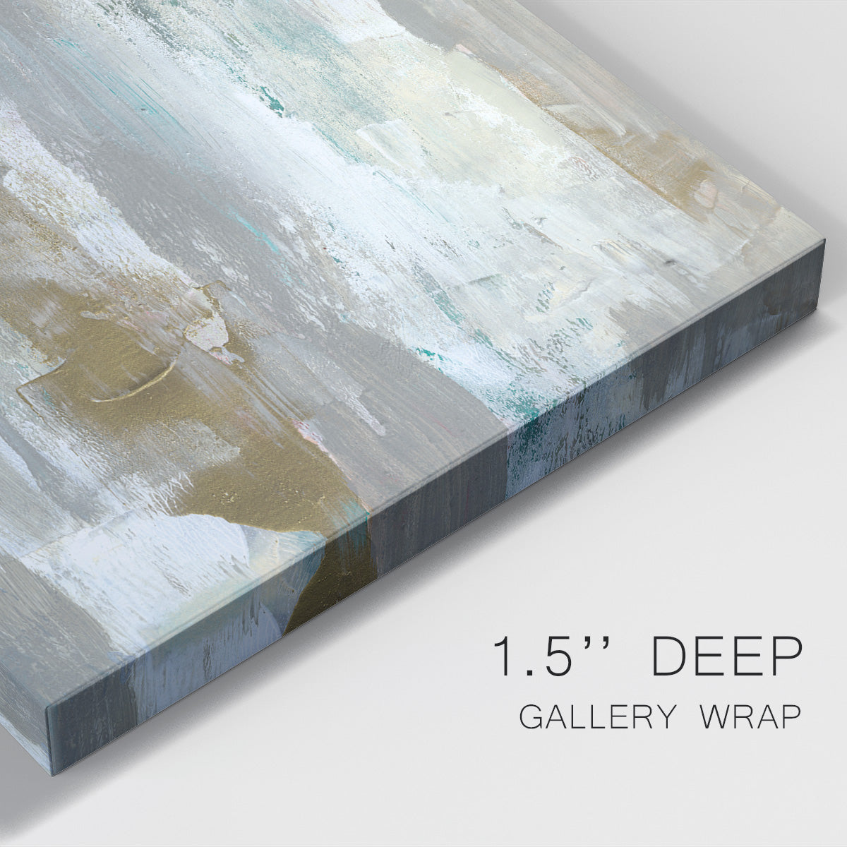 Textured Neutrals & Gold I Premium Gallery Wrapped Canvas - Ready to Hang