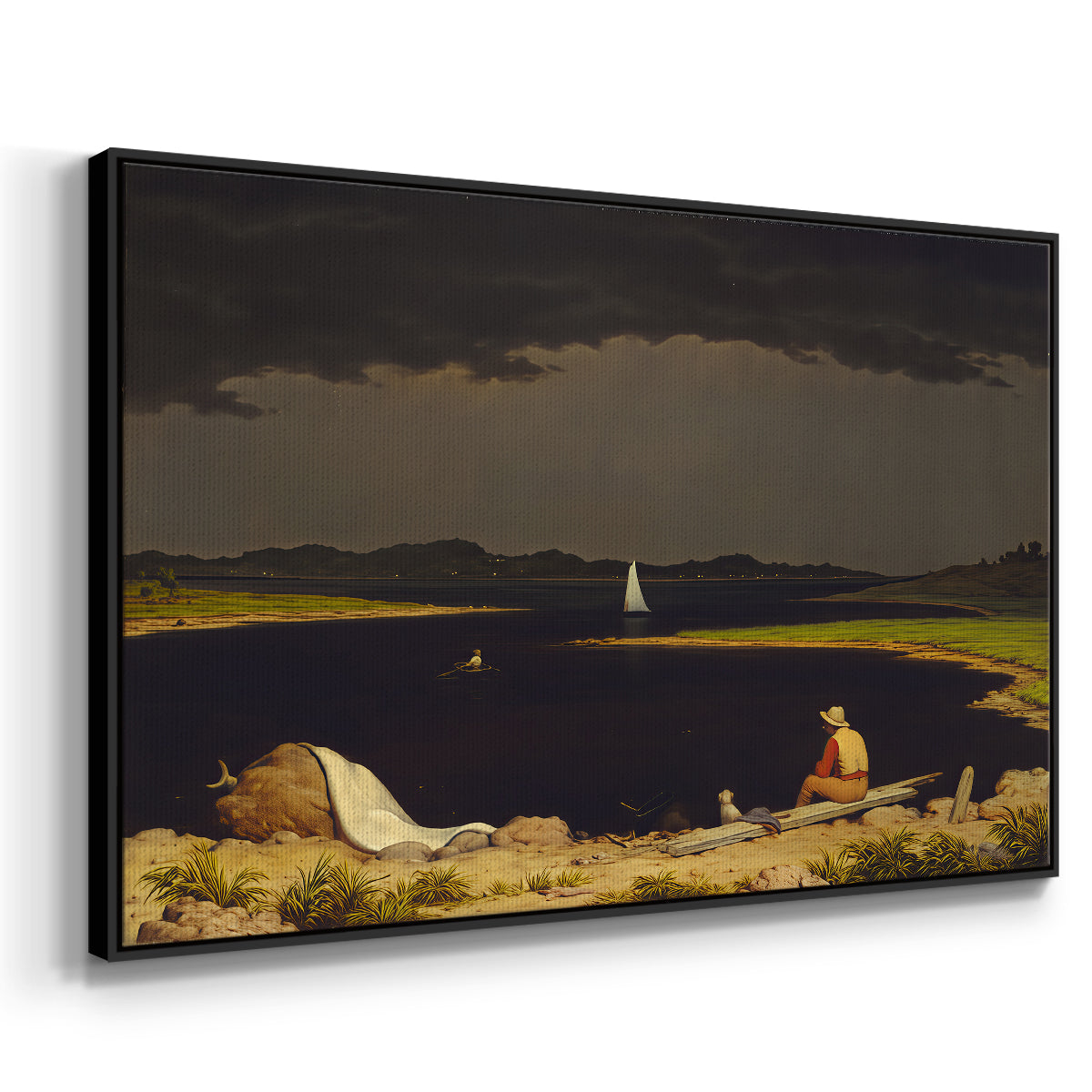 Approaching Thunder Storm, 1859 - Floater Framed Canvas Print
