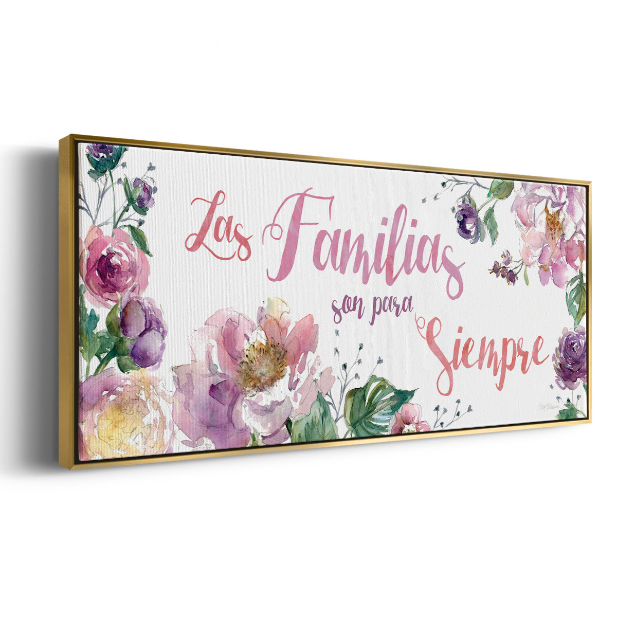 Familias Siempre - Floater Framed Canvas Print