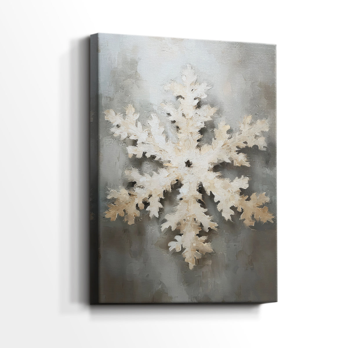 Soft Linen Icicles Whisper - Canvas Art Print