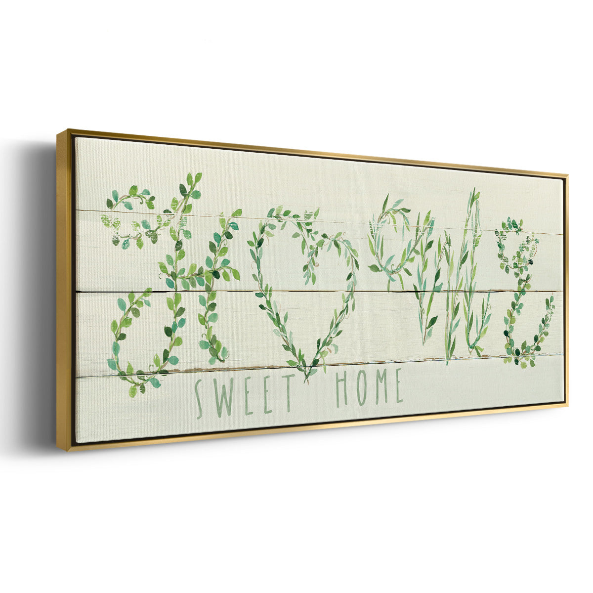 Shiplap Vines Home - Floater Framed Canvas Print