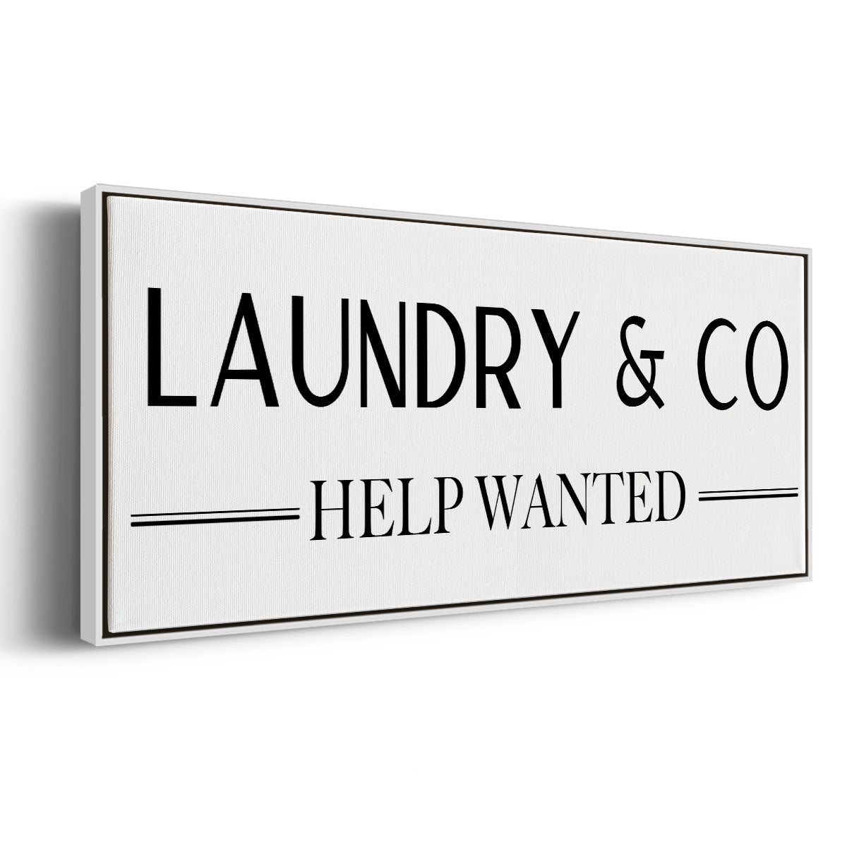Help Wanted - Floater Framed Canvas Print