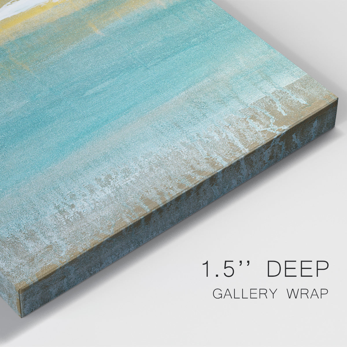 Aqua Quartz V1 Premium Gallery Wrapped Canvas - Ready to Hang