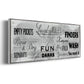 Laundry Rules - Floater Framed Canvas Print
