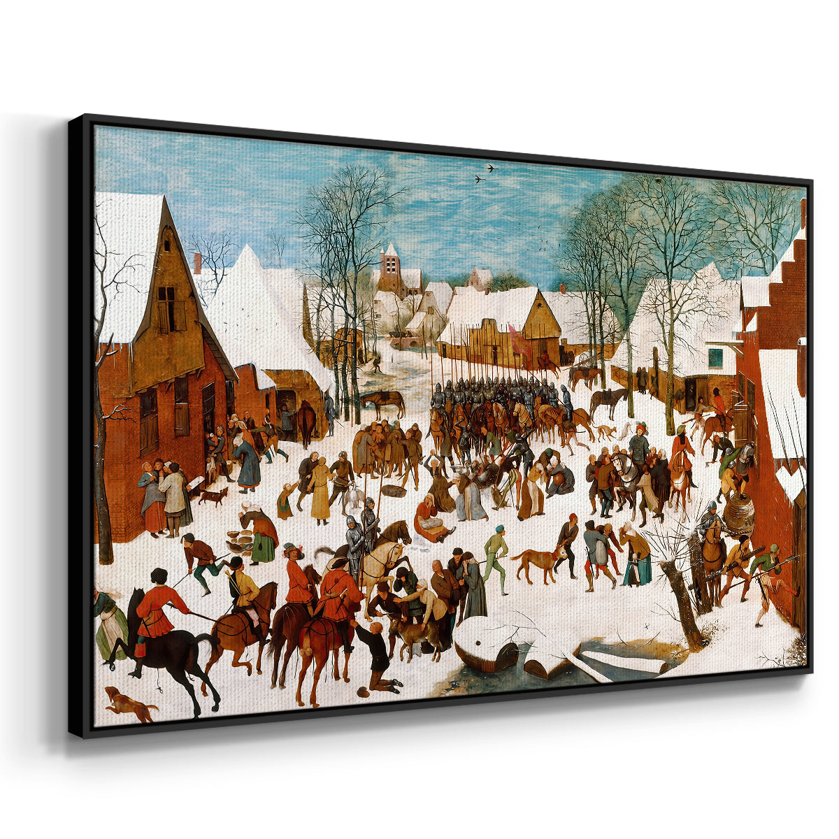 Massacre of the Innocents, c. 1565-1567 - Floater Framed Canvas Print