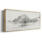 Scenic Scribble II - Floater Framed Canvas Print