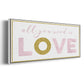 All You Need is Love - Floater Framed Canvas Print