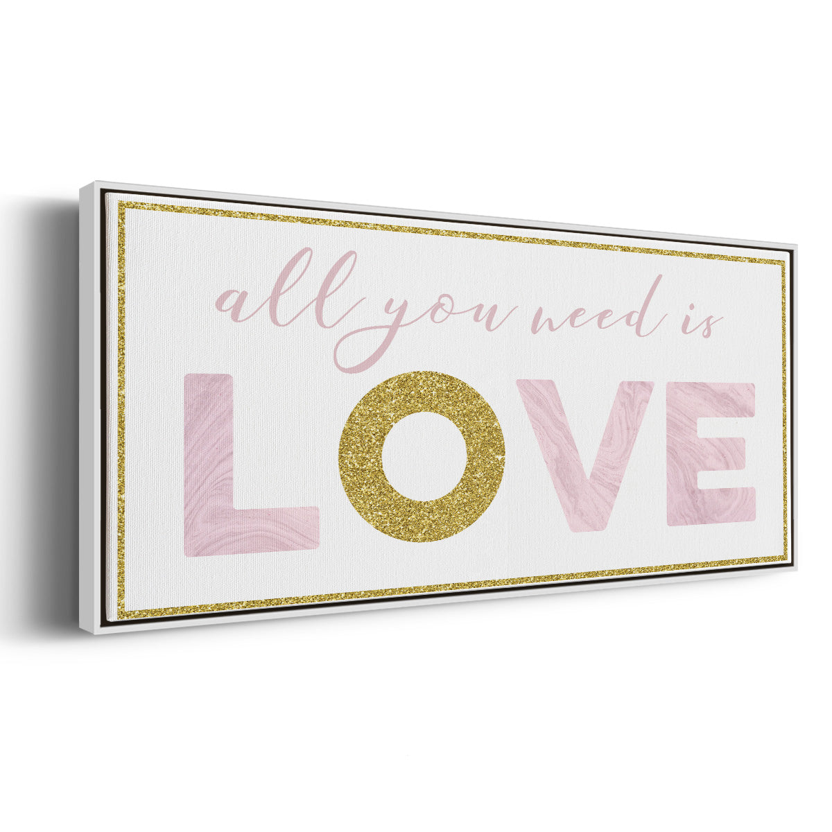 All You Need is Love - Floater Framed Canvas Print